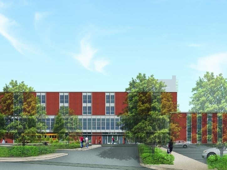 A rendering of what the YWCA Central Massachusetts building will look like.