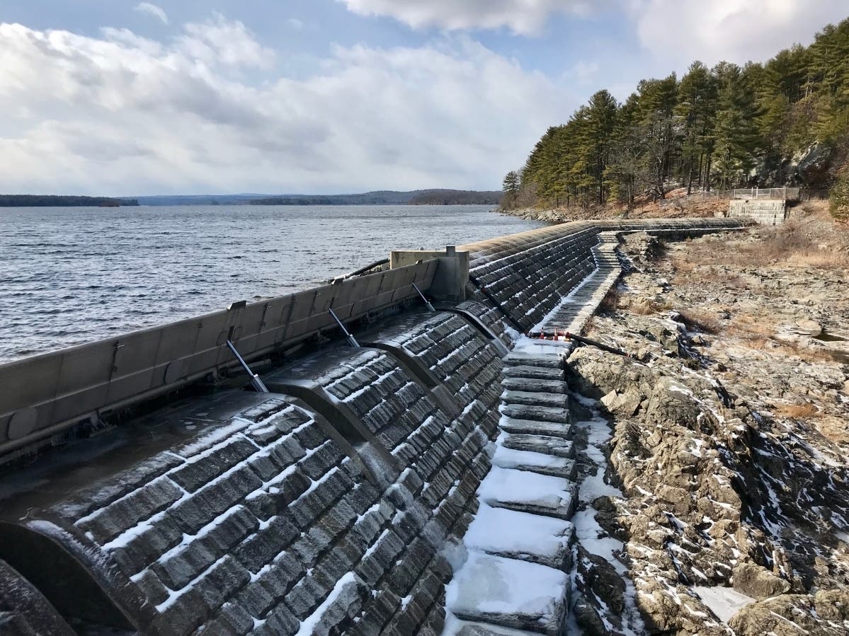 The Wachusett Dam in Clinton, a historic destination maintained by the state Department of Conservation and Recreation.