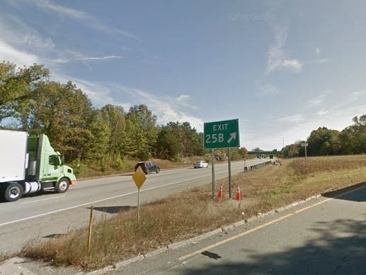 Exit 25B from I-495 to I-290 westbound in Marlborough, which MassDOT hopes to widen to two lanes. 