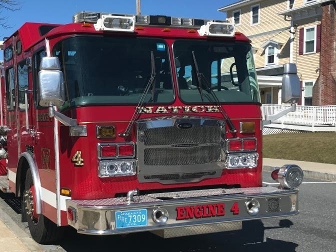 Natick firefighters responded to a house fire Wednesday night along Speen Street. 