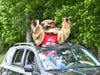 The Natick High School Redhawk made a standout appearance at one parade. 
