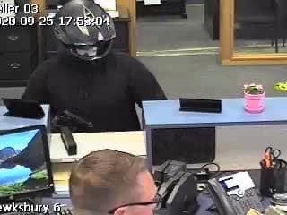Tewksbury police released this image of a man suspected of robbing a bank in town.
