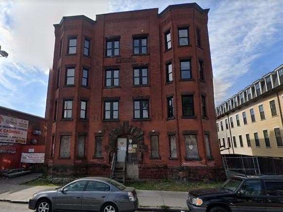 The building at 5 May St. in Worcester that prosecutors 