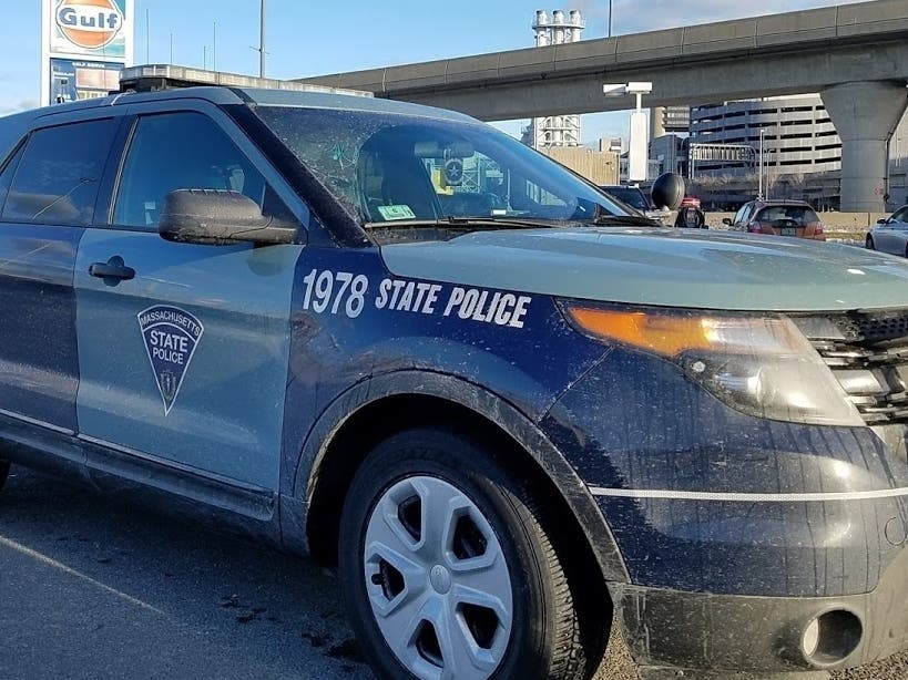 State police arrested a 48-year-old man Friday after a pursuit involving a city of Boston truck. 