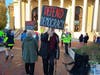 Demonstrators gathered in Framingham and other cities in Massachusetts on Nov. 4 to call for votes to be counted in key states in the presidential election. 