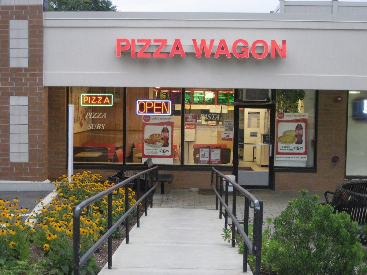 Framingham's Pizza Wagon restaurant delivered free lunch to the coronavirus testing site on Friday.