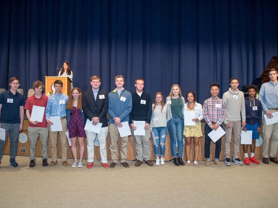 The 2019 Lincoln Sudbury Scholarship Fund award ceremony. 