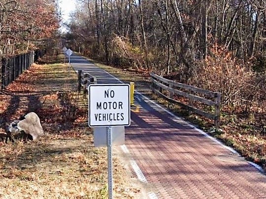 The beginning of the Bruce Freeman Rail Trail near the Chelmsford-Lowell line. 