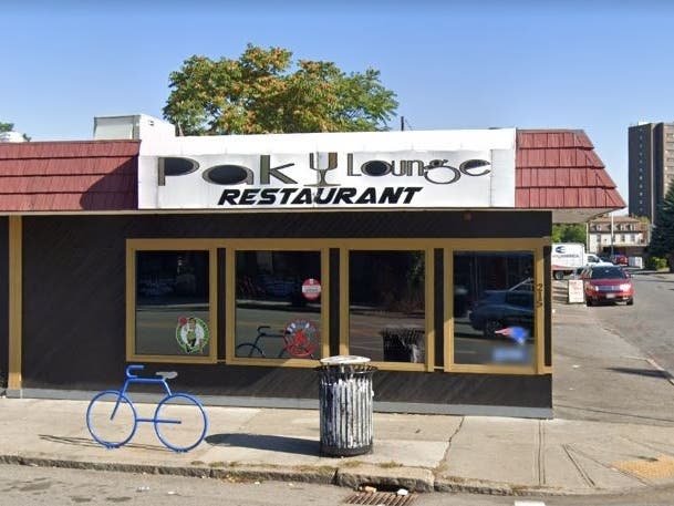 A 44-year-old man was found with a gunshot wound outside the Paku Lounge early Saturday morning.