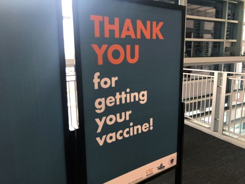 The Natick Mall vaccine site is now taking only walk-in visitors. 