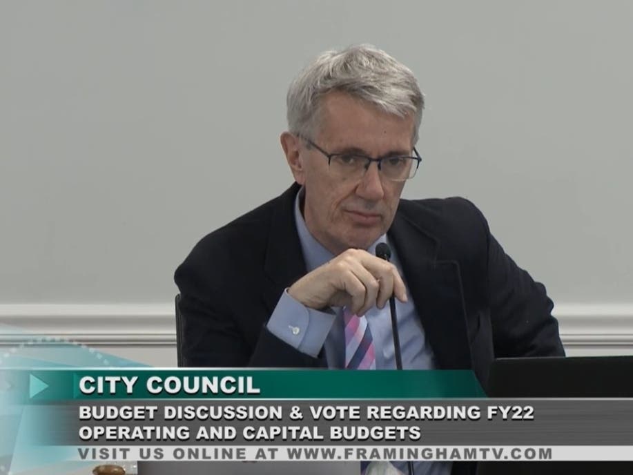 The Framingham City Council approved a $305.9 million fiscal 2022 general fund budget on Tuesday.  