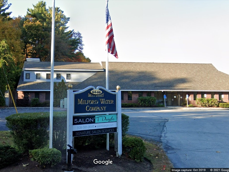 The Milford Water Company offices along Dilla Street.
