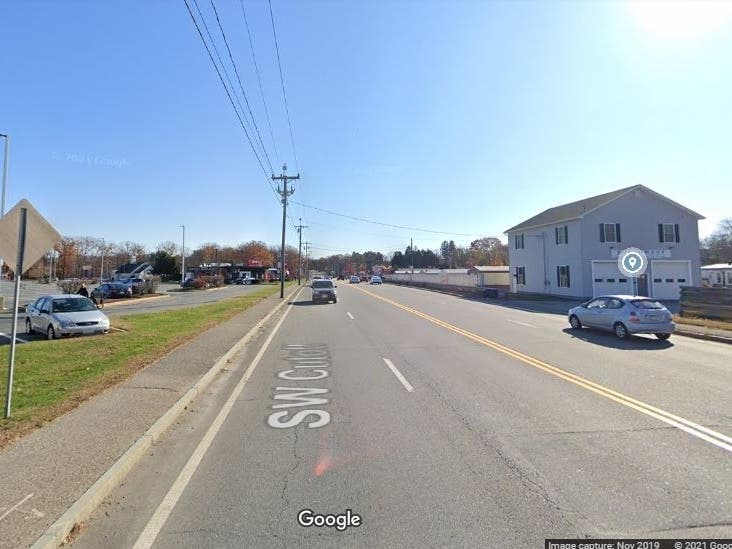 Southwest Cutoff in Worcester near the Auburn town line.