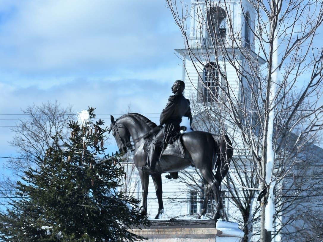 The General William F. Draper statue in Milford.