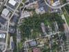 An overhead view of a 5-acre parcel on Poet Laureate Hill in Worcester, where a developer wants to build a 216-unit building along Hemans Street. 