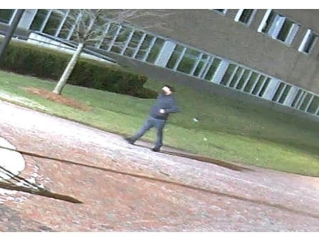 Framingham State police are looking for this man, who they say littered the campus with white supremacist propaganda. 