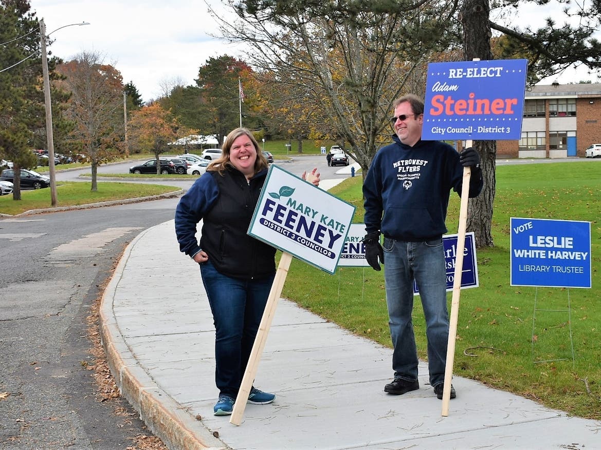 Vote in the Jan. 11 District 3 special election for either Mary Kate Feeney (l) or incumbent Adam Steiner (r). 