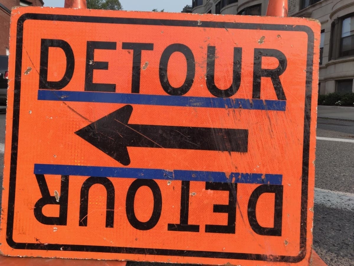 Mass Pike exit 96 and nearby lanes will be closed during overnight hours through Jan. 28. 