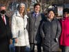 State Rep. Carmine Gentile, U.S. Rep. Katherine Clark, state Rep. Jack Lewis, state Rep. Maria Robinson and state Rep. Danielle Gregoire. 