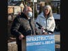 U.S. Rep. Katherine Clark with Framingham Mayor Charlie Sisitsky. 