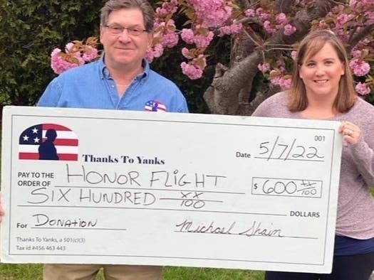 The Milford nonprofit Thanks To Yanks is sponsored local vet Nicholas De Maria's "honor flight."