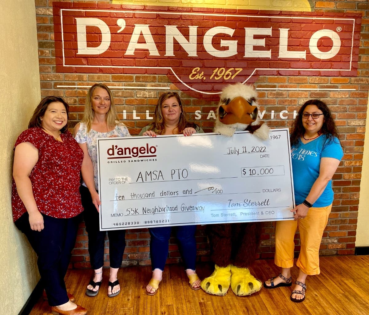 From left: AMSA PTO fundraising chair Melissa Pascual; PTO copresident Rebecca Daughtery; and PTO parent Daniell Rydberg.