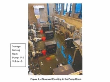 The dry section of the Lake Avenue pumping station in Worcester flooded with sewage in February after a pump at the station ruptured. 