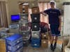 Derek Aromando collected clothes for at-risk Framingham students for his Eagle Scout project.