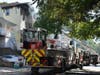 Worcester firefighters responded to a fire in a triple-decker Friday along Rodney Street. 