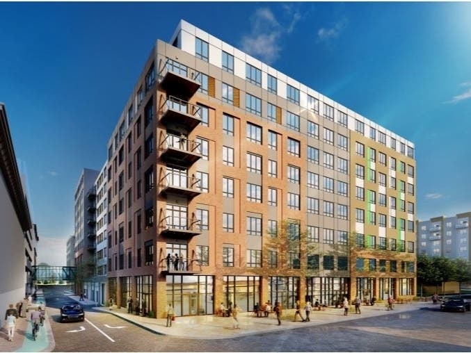 A rendering of the building that will replace Smokestack Urban BBQ along Green Street in Worcester.