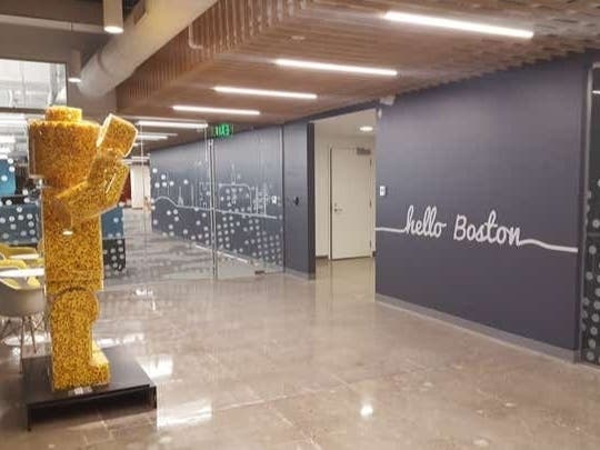 The LEGO Group education office in Back Bay. The company will move its Americas headquarters to Boston by 2026.