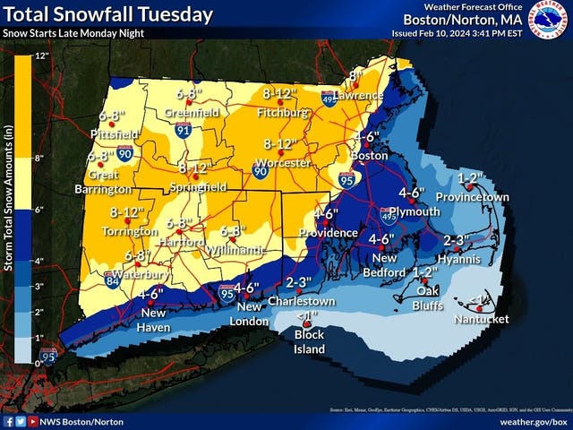 Winter Storm Watch In MA: Up To 12 Inches Of Snow Inbound | Across ...