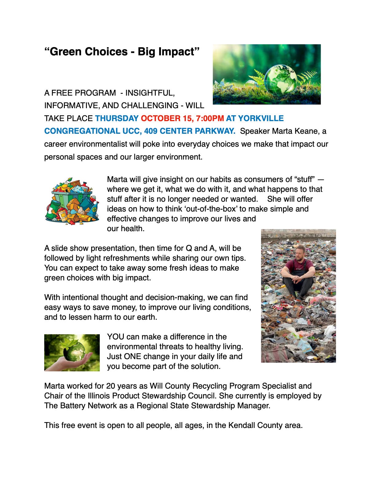 Green Choices - Big Impact: Environmental Program (free) for All