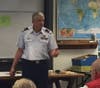 Auxiliarist teaching a safe boating course on recreational boating