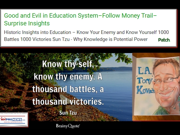 Base image credit on right: BrainyQuotes. Text and collage credits, MHProNews' L. A. "Tony" Kovach for the Patch.