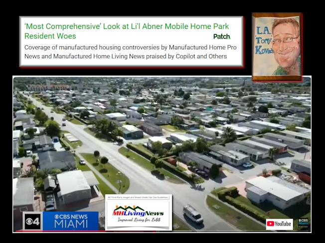Base image credit CBS 4 Miami and YouTube. Text and collage credits are by MHLivingNews' L. A. "Tony" Kovach for this Patch. 
