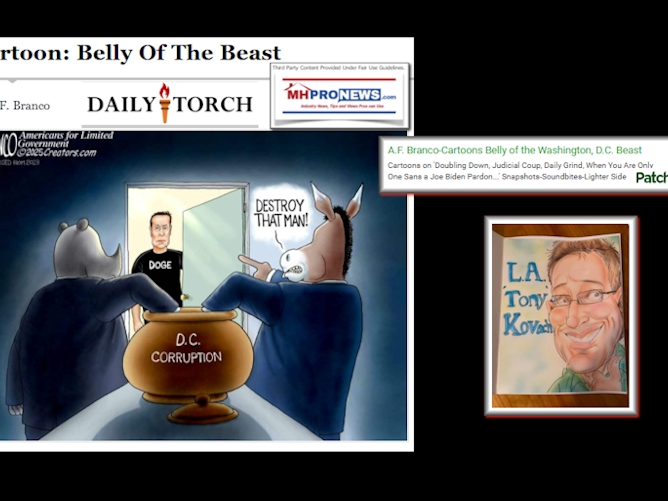 Base image credits cartoonist A.F. Branco via the Daily Torch. Text and collage credits to this writer for MHProNews and this Patch. 