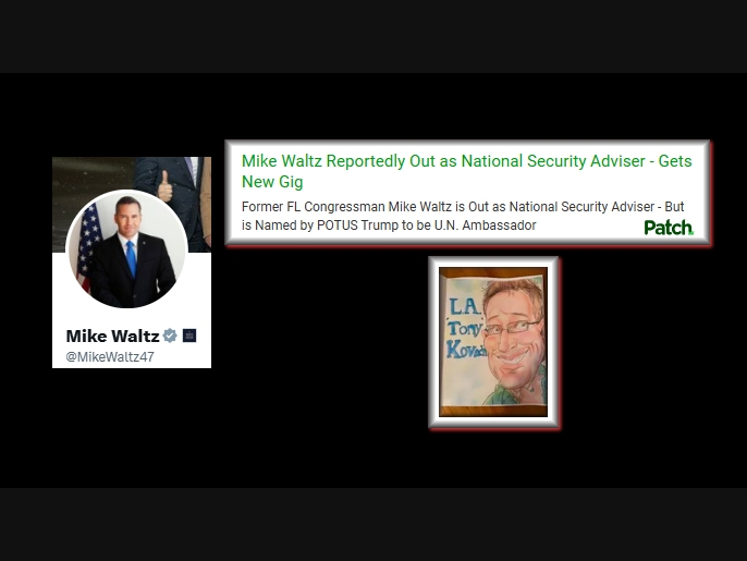 Mike Waltz photo credit: X.com. Text and collage credits to this writer for MHProNews and this Patch.