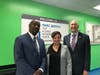 Samaritan Daytop Village execs, Roy Kearse-VP of Recovery Servces, Jessica Feliciano-Center Director, & Mitchell Netburn-President & CEO, mark the opening of PARC Bronx