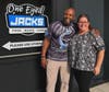 Jarron Jackson, co-owner, Youth Cornhole Organization and Cathryne Cansler 