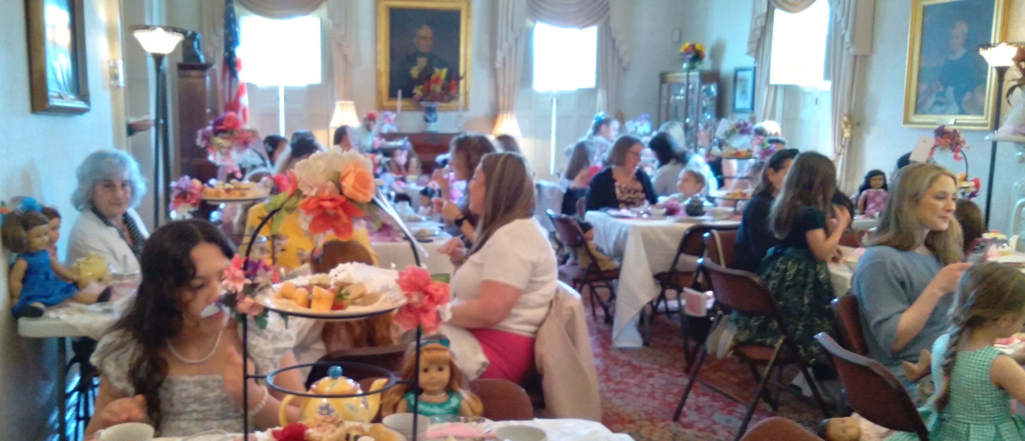 June 1 at 2pm. American Girl Doll Tea at Governor Sprague Mansion Museum
