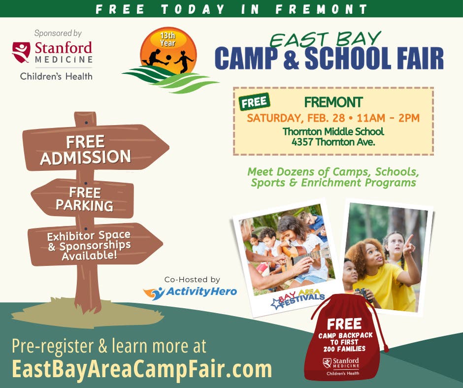 FREE East Bay Camp & School Fair TODAY in Fremont