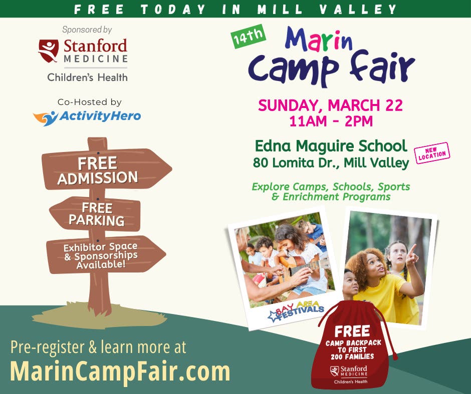 FREE 14th Marin Camp Fair TODAY in Mill Valley
