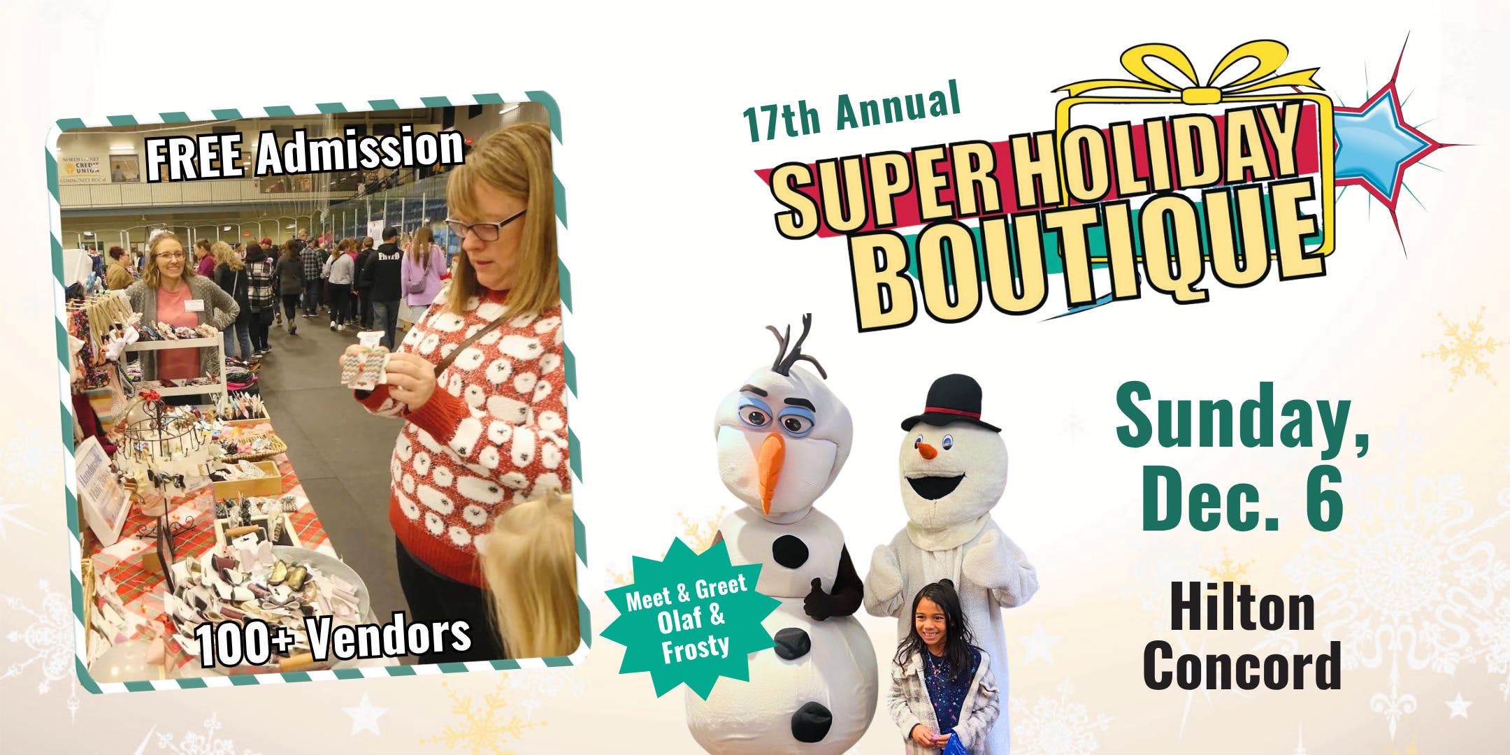 17th annual FREE Super Holiday Boutique Dec. 6 in Concord