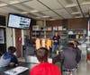 Dr. Josh Cummins, Senior Manager, Safety Management System, Boeing, visits the students in Whitney Young High School's Aerospace Club.