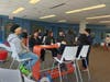 Rene Rivas, Financial Advisor, Merrill Lynch, guided ASPIRA  seniors through mock job interviews at the ASPIRA Business and Finance High School event.