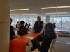 Robert Wicks, Supervisor, United Airlines, guided ASPIRA  seniors through mock job interviews at the ASPIRA Business and Finance High School event.