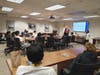 Bill Whitaker explained more procedures and took questions from students.


