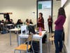 Professor Carnini Pulino leading the Case at Liceo Morgagni in Rome.
