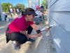 Jennifer Finfrock adds the sealing